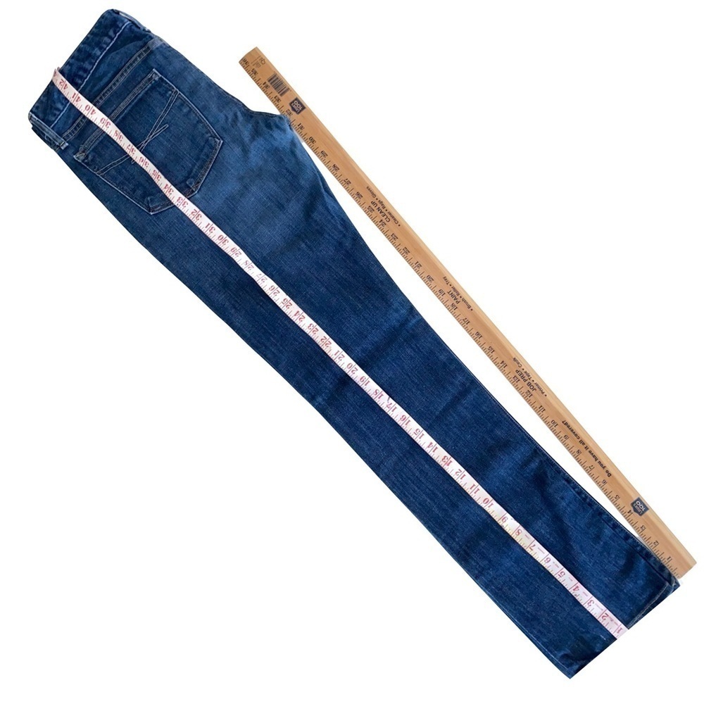GAP 1969 Real Straight Dark Denim Midrise Flared Jeans Office Basic Size 28 / 6R - Picture 9 of 9